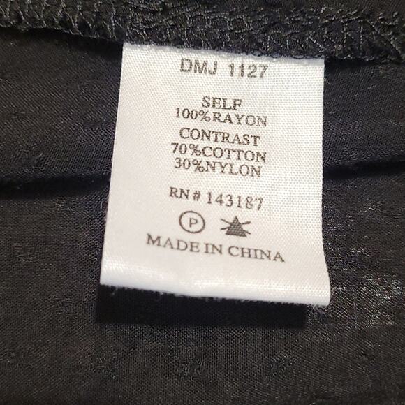 Dance & Marvel Black Lace Tie‑Front Duster Cover‑Up M Sheer Kimono - Picture 12 of 13